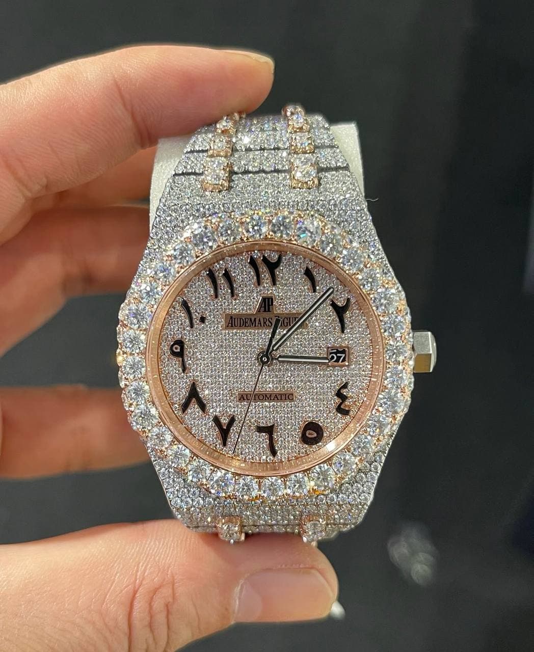 AP Arabic Dial Bussdown | Two Tone | Moissanite Daimond watch