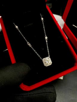 VVS Moissanite Diamond Female Necklace (Perfect Shape)